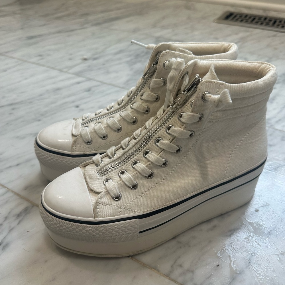 High top platform sneakers, size 37